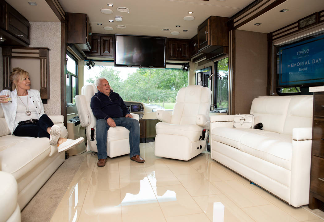 Roger and Carolyn Wagner travel in luxurious style aboard their 39-foot Tiffin Allegro motor ho ...
