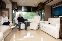 Roger and Carolyn Wagner travel in luxurious style aboard their 39-foot Tiffin Allegro motor ho ...