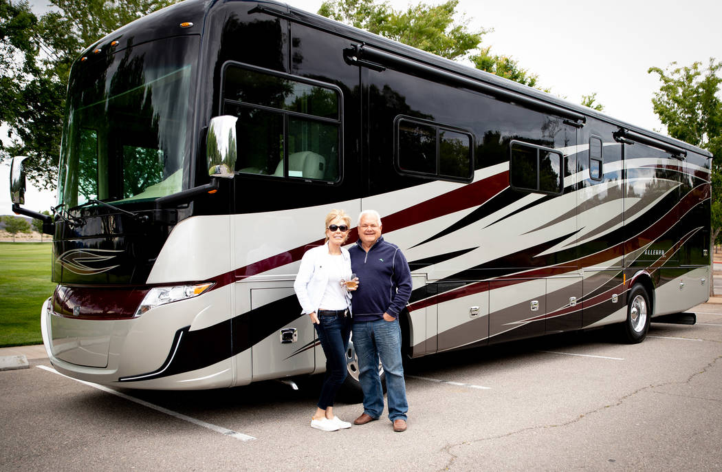 Roger and Carolyn Wagner travel in style aboard their 39-foot Tiffin Allegro motor home. The co ...