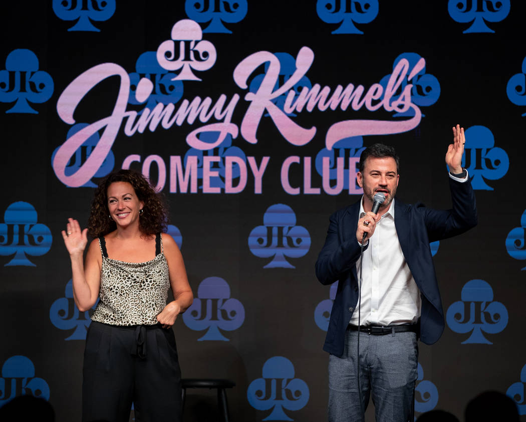 Jimmy Kimmel and his comedian sister, Jill Kimmel, are shown at the grand opening of Jimmy Kimm ...