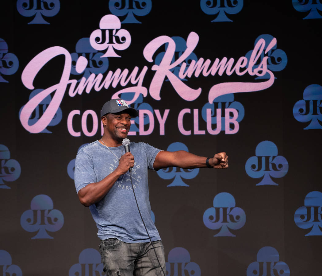 Chris Tucker is shown at the grand opening of Jimmy Kimmel's Comedy Club at Linq Promenade on F ...