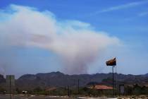A photo from the Facebook page of the Tonto National Forest shows smoke coming Sunday, June 16, ...
