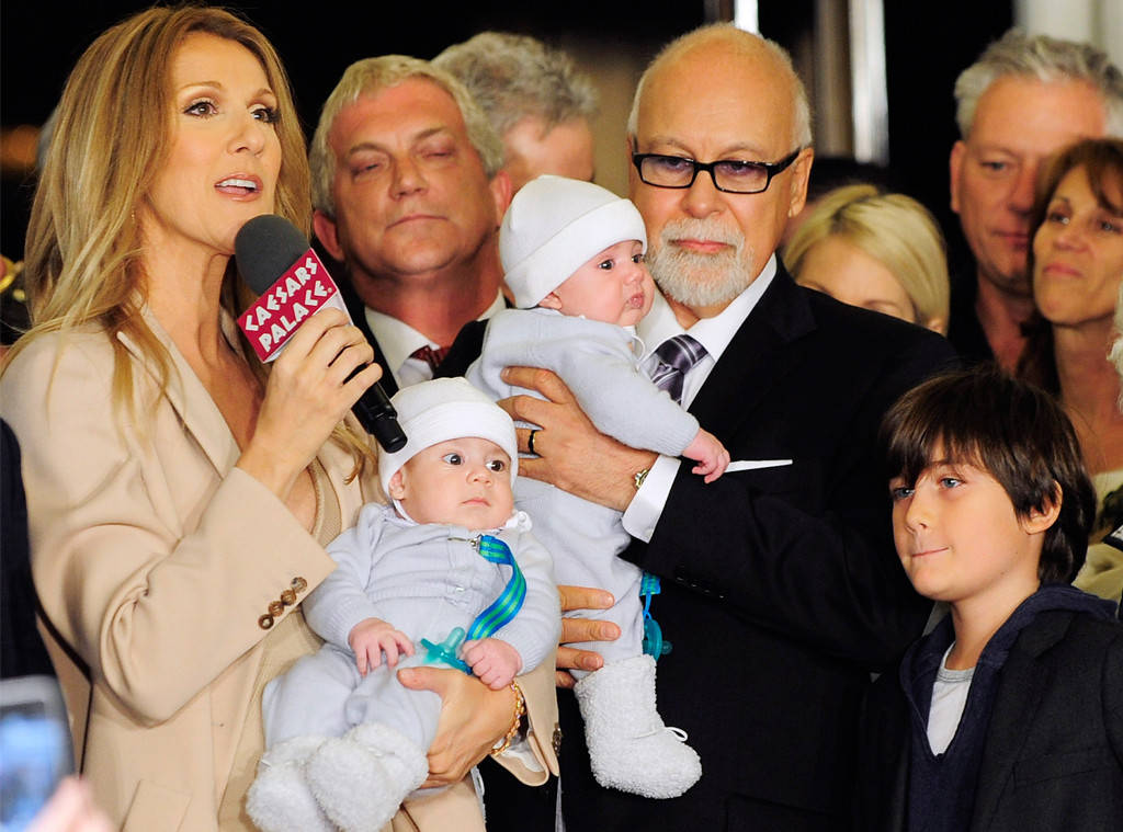 Celine Dion, Rene Angelil and their family at Caesars Palace in Las Vegas in 2013. (Ethan Mille ...