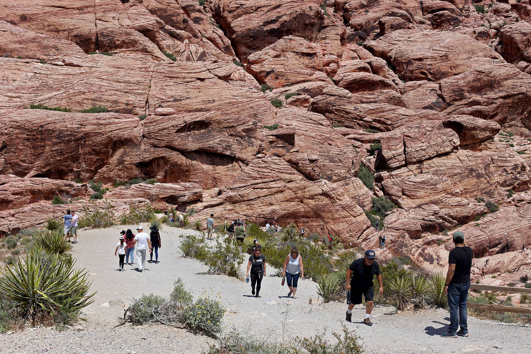 The Calico 1 stop along the scenic route of Red Rock Canyon National Conservation Area in Las V ...