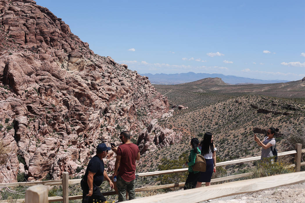 The Calico 1 stop along the scenic route of Red Rock Canyon National Conservation Area in Las V ...
