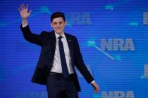 In this April 26, 2019 file photo, Kyle Kashuv, a survivor of the Marjory Stoneman Douglas High ...