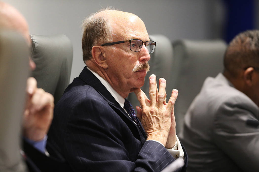 Las Vegas Convention and Visitors Authority board member Bill Noonan during a board meeting at ...