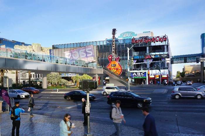 Portion Of Las Vegas Strip To Close For Pedestrian Bridge Work