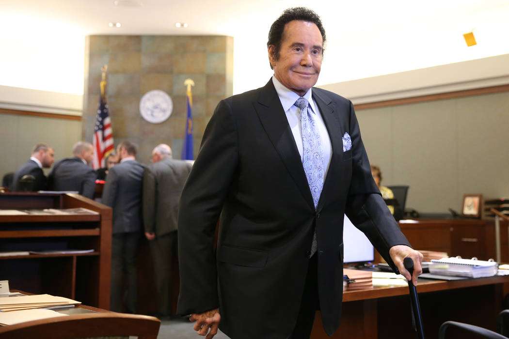 Wayne Newton leaves the courtroom after testifying as a witness in the State of Nevada case aga ...