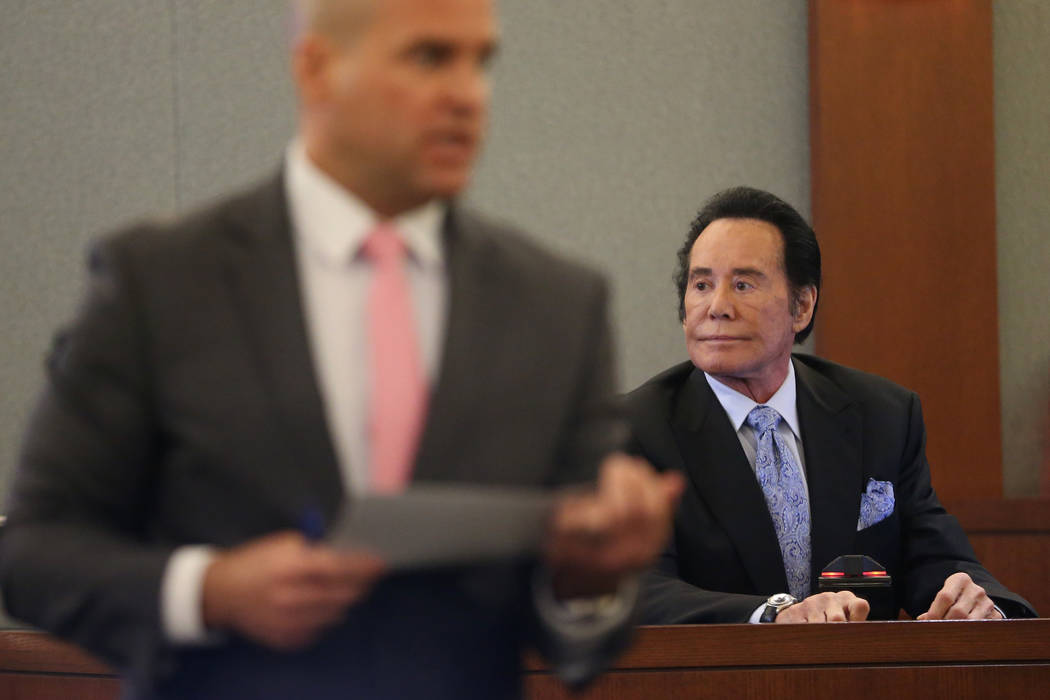 Wayne Newton sits in the witness stand in the State of Nevada case against Weslie Martin, accus ...