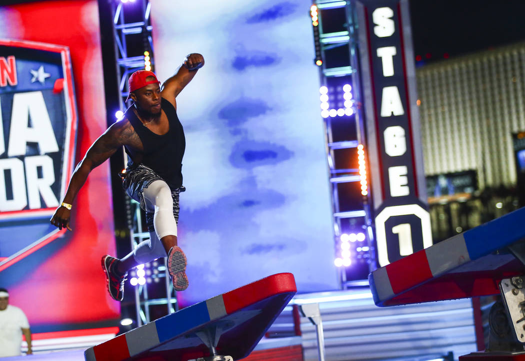 Hue Holla of Hot 97.5 attempts the first obstacle from stage one during demonstrations before t ...