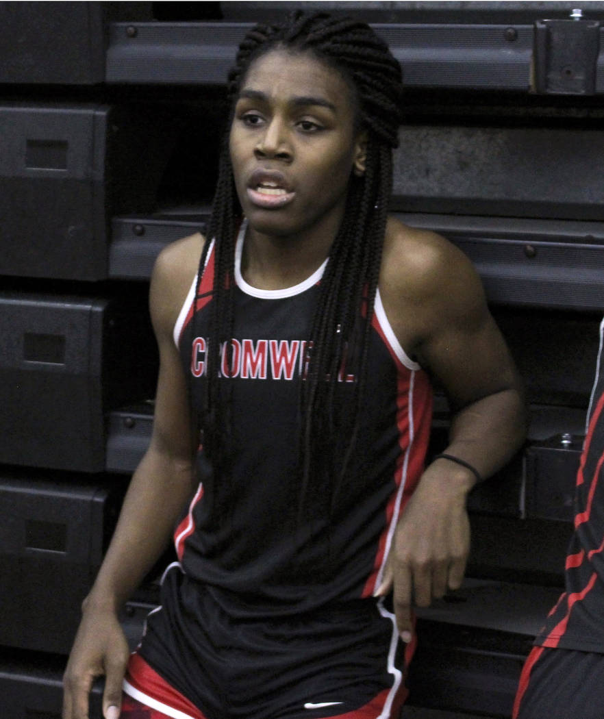 In this Feb. 7, 2019 file photo, Cromwell High School transgender athlete Andraya Yearwood rest ...