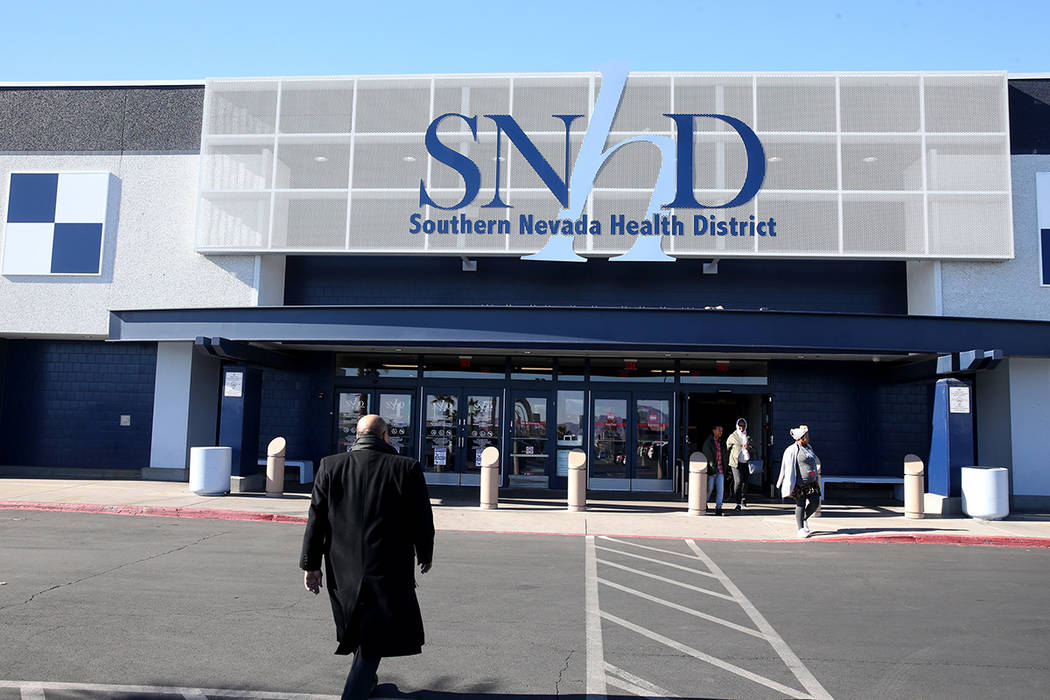 The Southern Nevada Health District at 280 S. Decatur Blvd. in Las Vegas Wednesday, Jan. 2, 201 ...