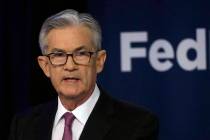 In a June 4, 2019, file photo Federal Reserve Chairman Jerome Powell speaks at a conference inv ...