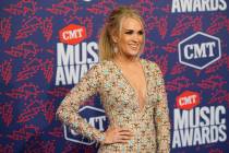 Carrie Underwood arrives at the CMT Music Awards on Wednesday, June 5, 2019, at the Bridgestone ...