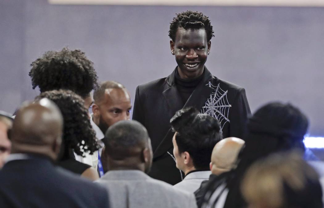 Oregon's Bol Bol was all smiles before the NBA draft Thursday, June 20, 2019, in New York. (AP ...