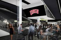 This is a rendering of the club seating area for UNLV football games at Raiders stadium. Photo ...