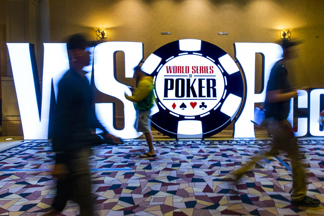 WSOP poker players compete at the $500 buy-in, no-limit Hold’em tournament dubbed The Bi ...