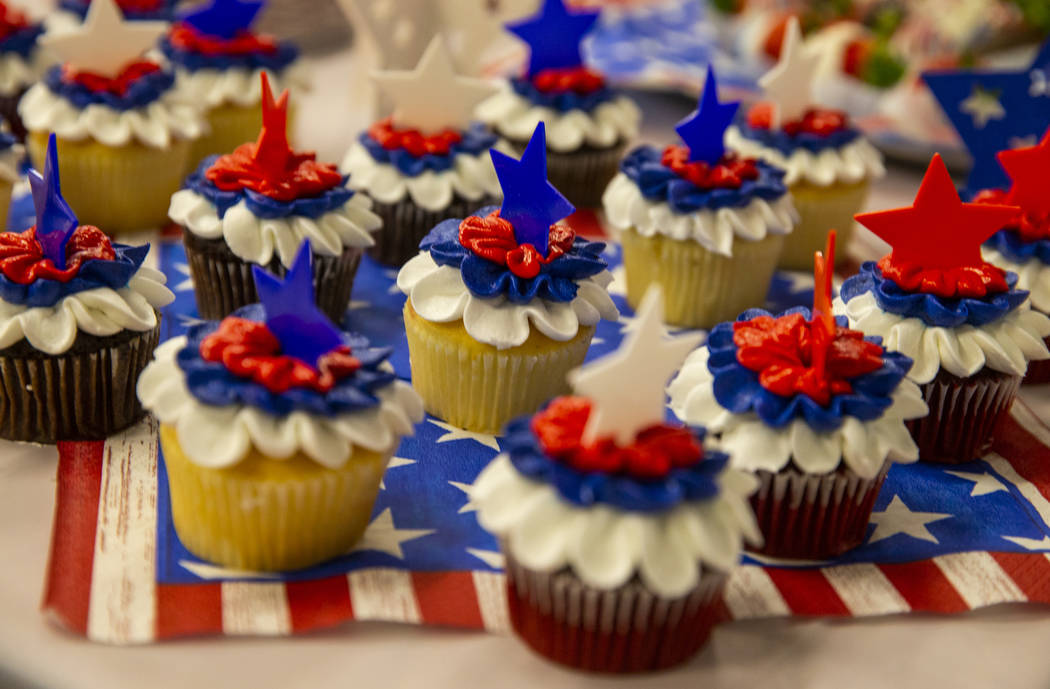 Decorative cupcakes are ready for the tasting during the Operation Homefront sponsored Star-Spa ...