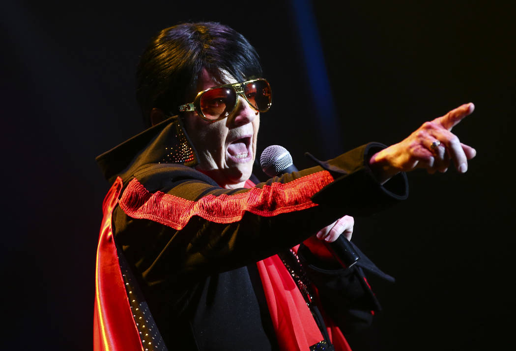 D.J., of Mesquite, performs in the '70s era competition during the 10th annual Elvis Rocks Mesq ...