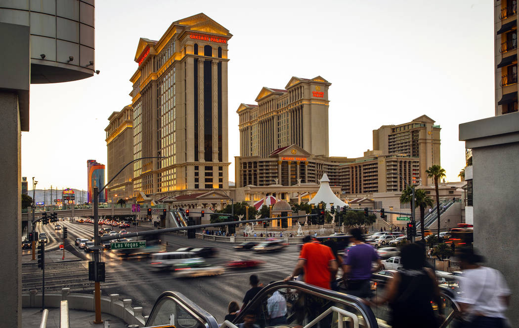 Caesars Palace on the Strip on Sunday, June 23, 2019, in Las Vegas. (L.E. Baskow/Las Vegas Rev ...