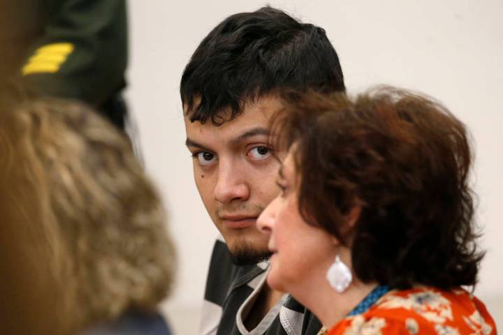 Wilber Martinez-Guzman appears in Carson City Justice Court on Thursday, Jan. 24, 2019. (Cathle ...