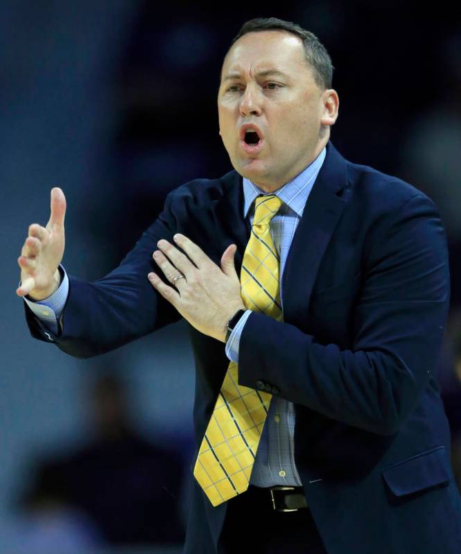 FILE - In this Nov. 20, 2017, file photo, Northern Arizona head coach Jack Murphy directs his t ...