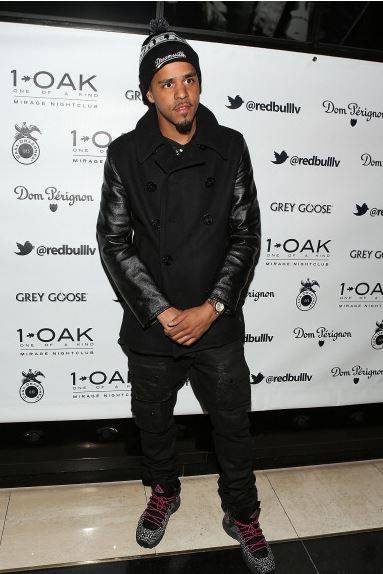 J. Cole arrives at 1 OAK at The Mirage on Dec. 31, 2013, in Las Vegas. (Jesse Grant/WireImage)
