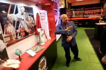 International Boxing Hall of Fame referee Joe Cortez gives a tour of the Nevada Boxing Hall of ...