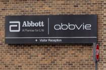 A Jan. 24, 2015, file photo, shows the exterior of AbbVie, in Lake Bluff, Ill. AbbVie is buying ...