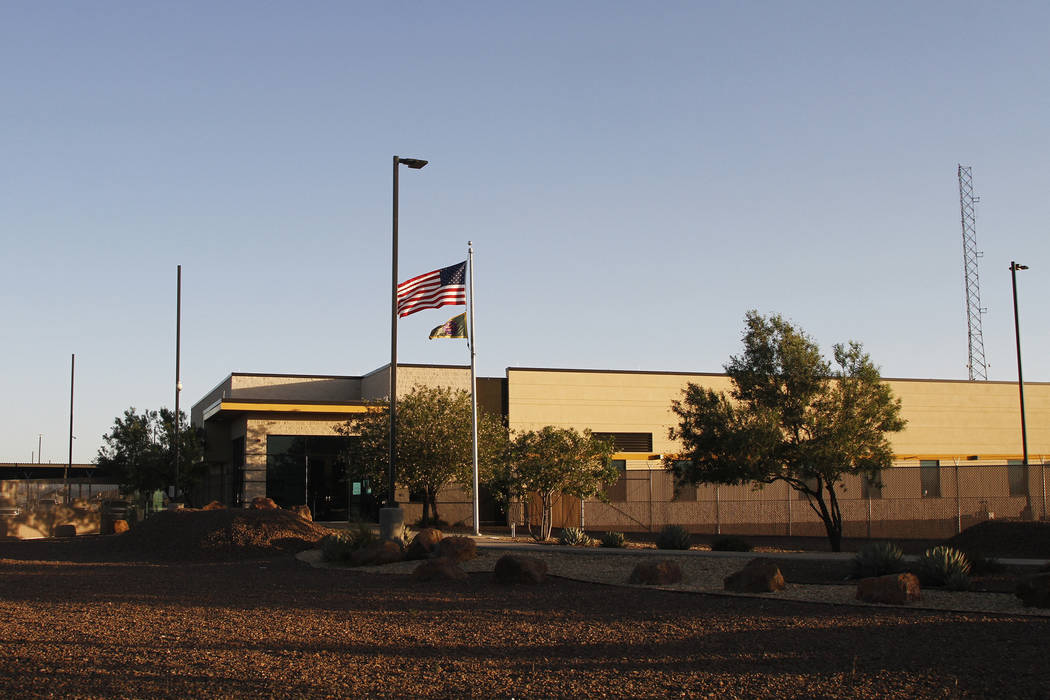 A June 20, 2019, file frame from video shows the entrance of a Border Patrol station in Clint, ...