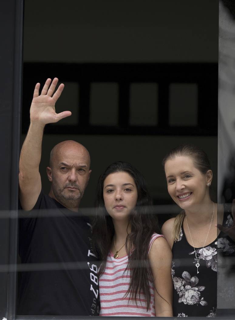 FILE - In this Sept. 20, 2014 file photo, Ivan Simonovis, former Caracas police chief, waves to ...