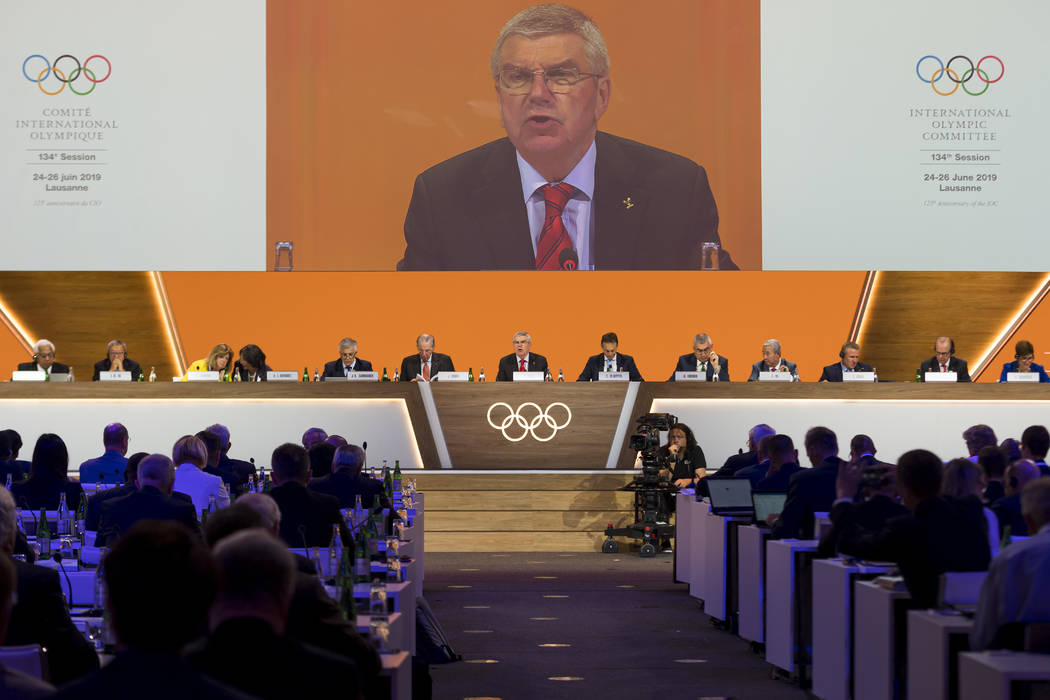 International Olympic Committee, IOC, President Thomas Bach from Germany speaks during the 134t ...