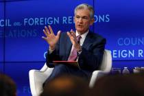 Federal Reserve Chair Jerome Powell speaks on the economy outlook and monetary policy review at ...