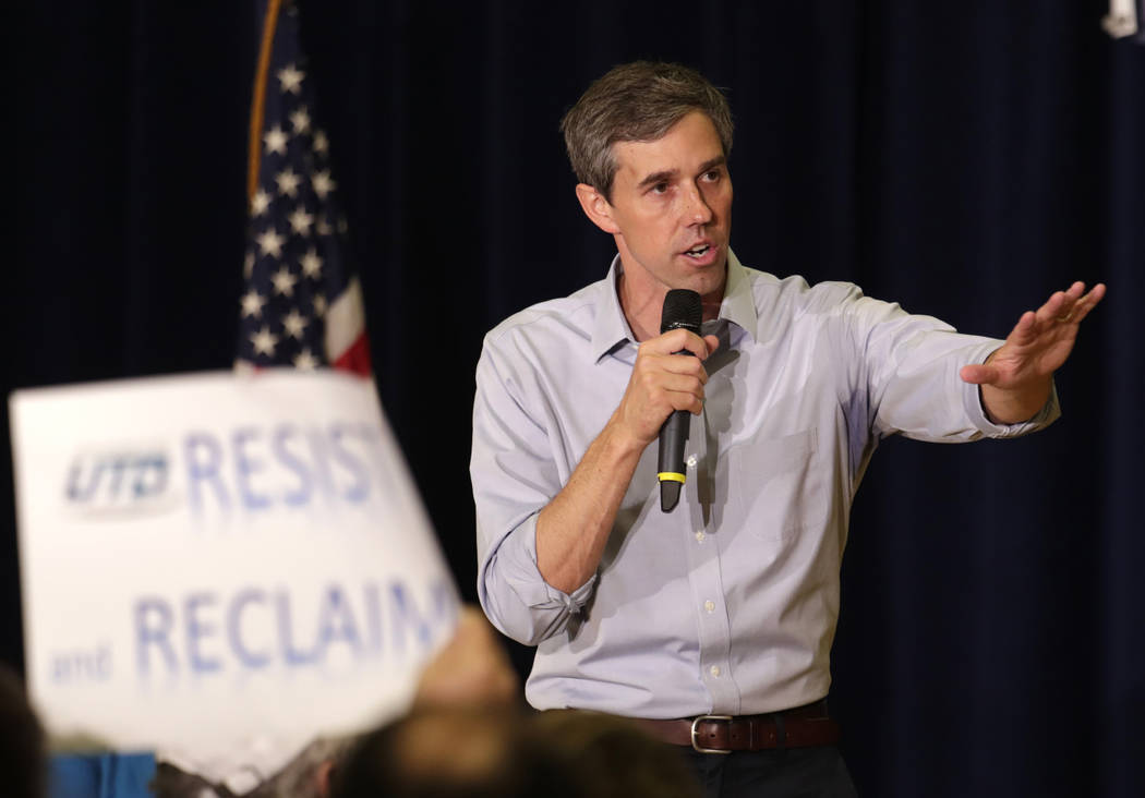 Democratic presidential candidate Beto O'Rourke speaks during an American Federation of Teacher ...