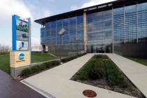 This is an April 25, 2018, file photo showing NCAA headquarters in Indianapolis. The NCAA has a ...