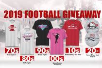 Giveaway T-shirts available to season-ticket holders. (Twitter/@UNLVathletics)