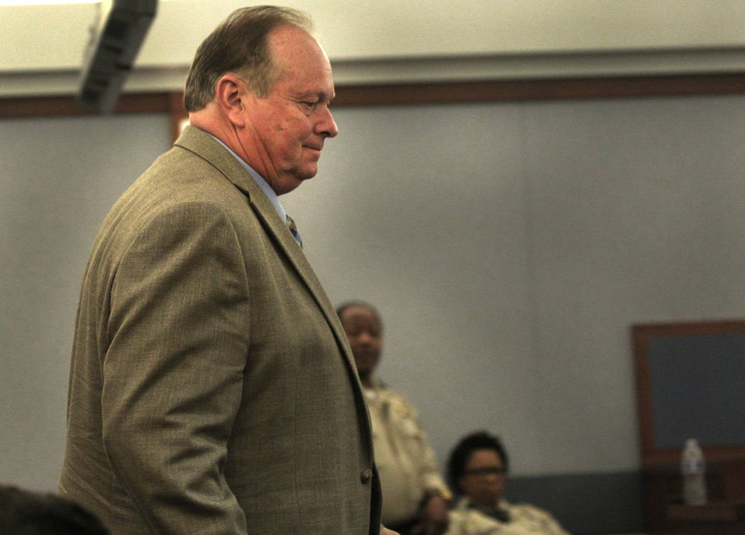 Dog trainer Ricky Allen Davis waits for his hearing at the Regional Justice Center in Las Vegas ...