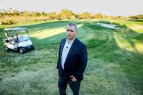 Yohan Lowie, CEO and founder of EHB Companies, views the landscape at Badlands Golf Course on O ...