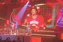 John Katsilometes Las Vegas Review-Journal @johnnykats Bruno Mars performs on the Las Vegas St ...