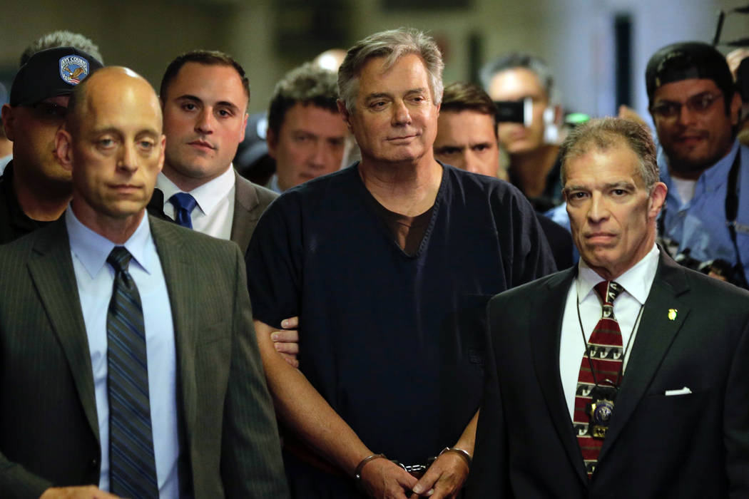 Paul Manafort arrives in court, Thursday, June 27, 2019 in New York. President Trump’s f ...