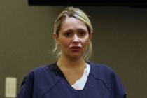 Kelsey Nichole Turner, a former model, appears in court at the Regional Justice Center on Thurs ...