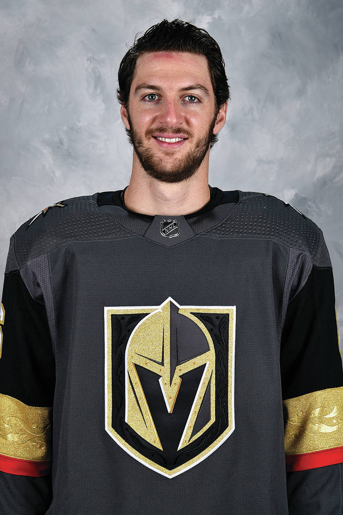 LAS VEGAS, NV - SEPTEMBER 14: Colin Miller of the Vegas Golden Knights poses for his official ...