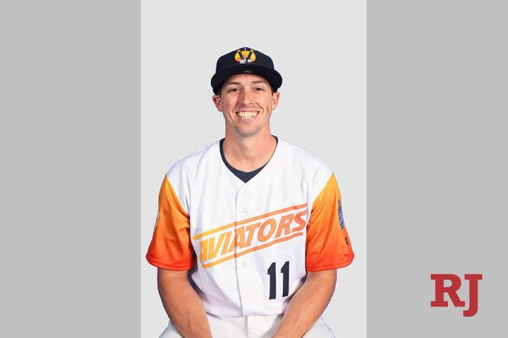 Las Vegas Aviators pitcher Ryan Dull (11) suffered the loss on Friday, June 28, 2019. (Las Vega ...