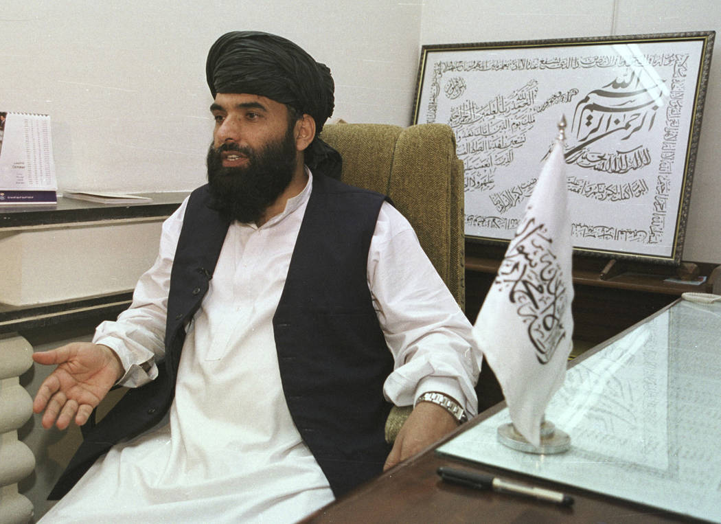 FILE - In this Nov. 14, 2001 file photo, Suhail Shaheen, then Deputy ambassador of the Islamic ...