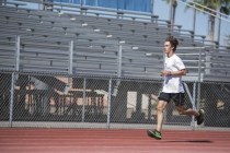 Green Valley High School senior Austin Rogers, 16, jogs during cross country practice at the ...