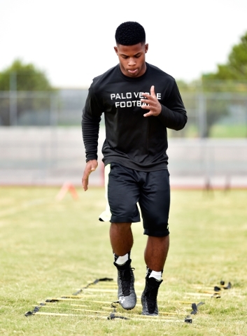 Palo Verde‘s top returning rusher, Aaron Chisolm, ran for 507 yards last season, but h ...