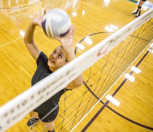 Silverado outside hitter Sydney Berenyi during practice on Monday, Aug. 24, 2015. She was se ...