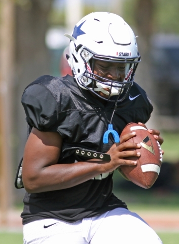 Agassi Prep senior quarterback Kameron Burrell expects to take on more responisbility for th ...
