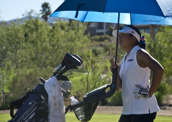 Sami Penor, of Coronado High School, watches an opponent hit her ball during the Sunrise Reg ...